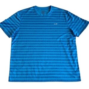 Champion Duo Dry Tee | Teal Striped | XXL | New No Tag